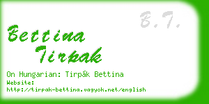 bettina tirpak business card