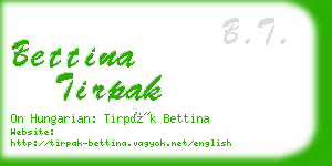 bettina tirpak business card